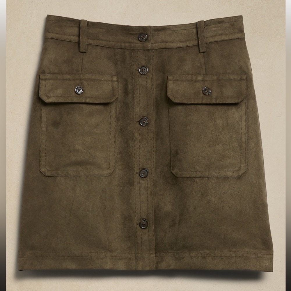 Banana Republic PORTIA VEGAN SUEDE MINI SKIRT - Picture 7 of 8